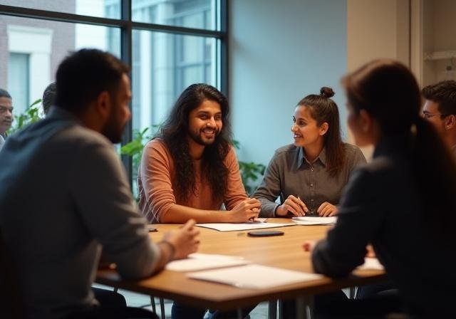 Diverse group of consumers participating in a market research session