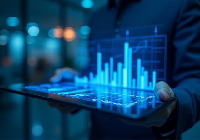 Professional data visualization and market growth charts